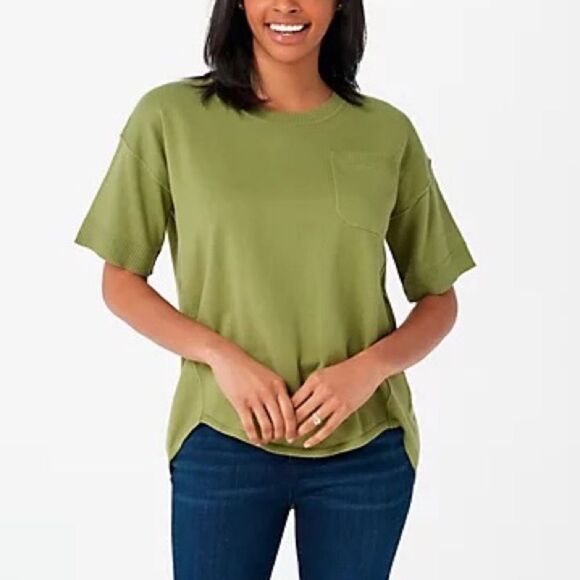 Isaac Mizrahi Live! Tulip Hem Pullover Sweater - Picture 1 of 2